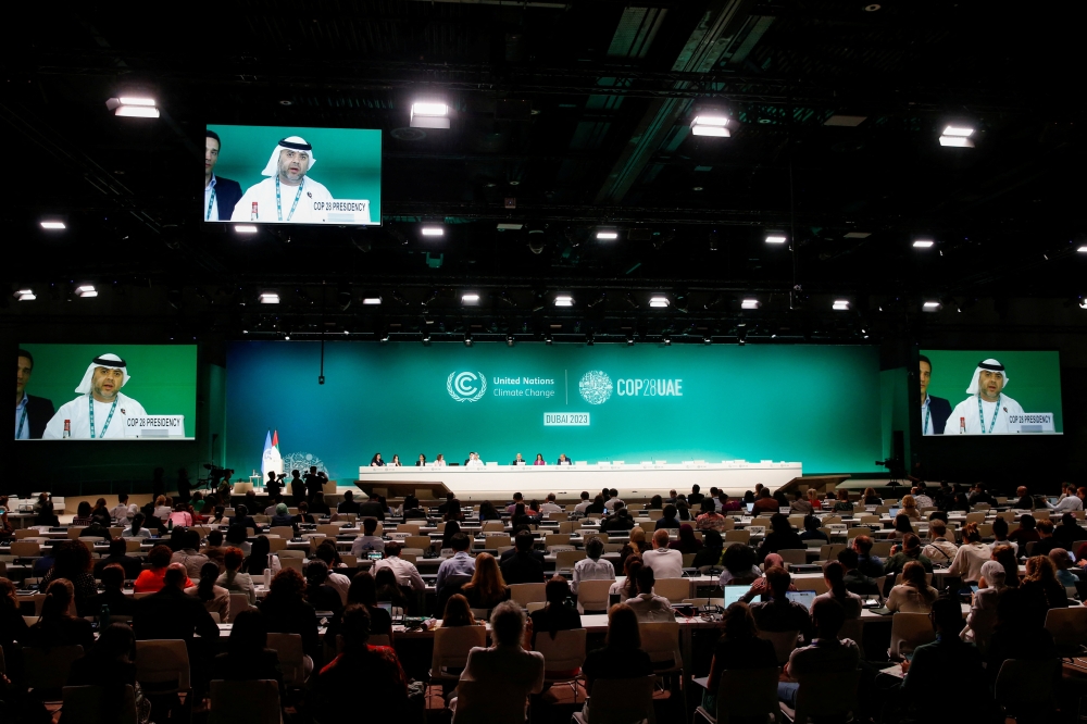 COP28 Director-General Majid Al Suwaidi speaks at the United Nations Climate Change Conference (COP28) in Dubai. — Reuters 