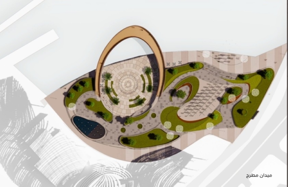 The design was prepared by Ahmed Mohammed al Ghadhami, Omaima Mahmoud al Hinai, and Abdullah Saleh al Bahri.