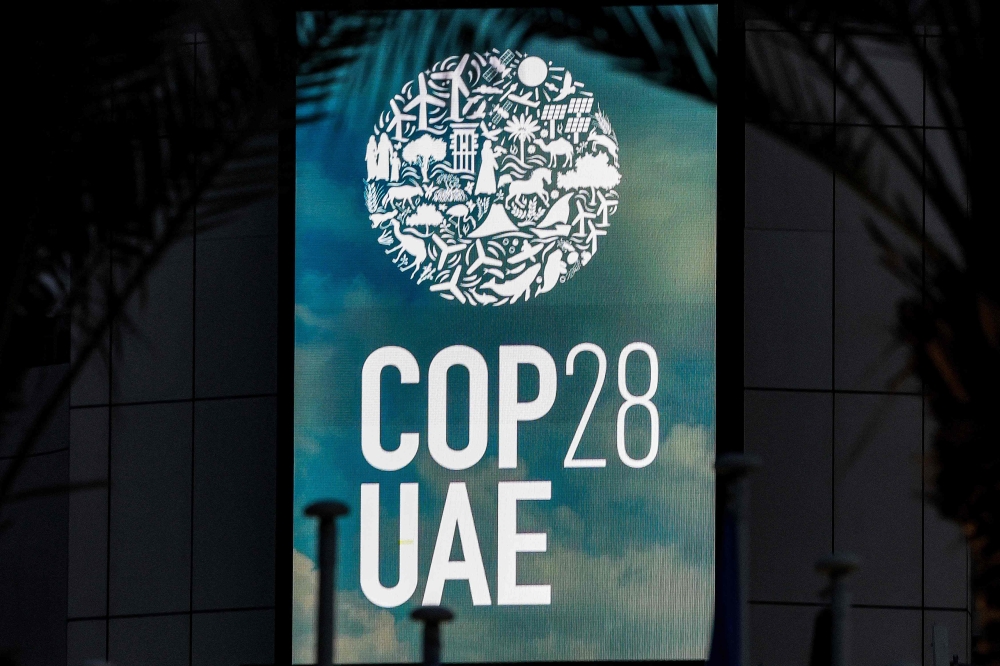 The logo of the United Nations Climate Change Conference COP28 