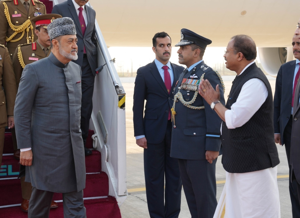 His Majesty Sultan Haitham bin Tarik has arrived in New Delhi on a three-day state visit 