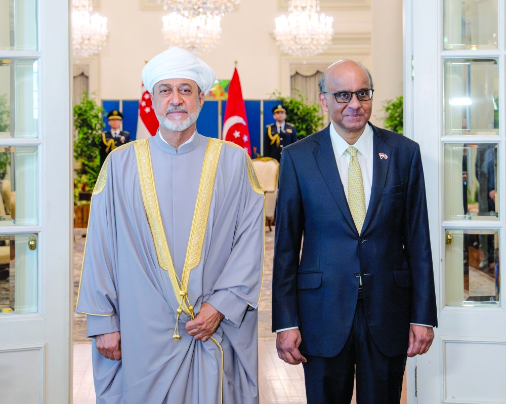 A joint communique issued on the occasion of His Majesty Sultan Haitham bin Tarik’s visit to Singapore at the invitation of Tharman Shanmugaratnam, President of the Republic of Singapore. - ONA
 