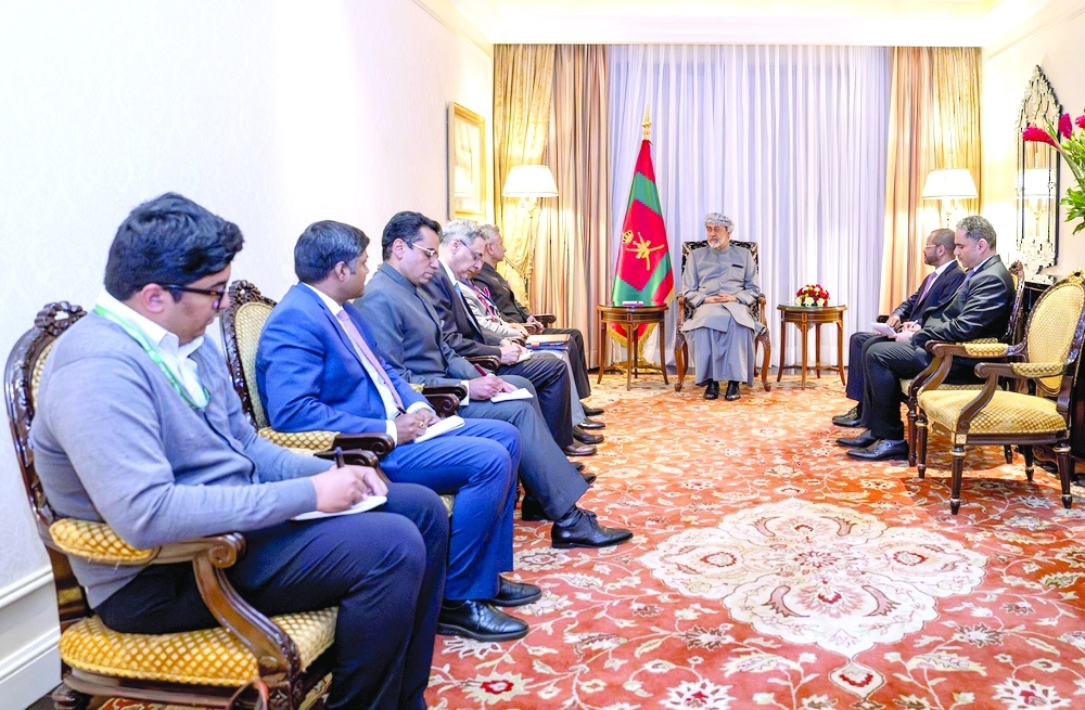His Majesty Sultan Haitham bin Tarik gave an audience in New Delhi to Dr Subrahmanyam Jaishankar, Minister of External Affairs of India