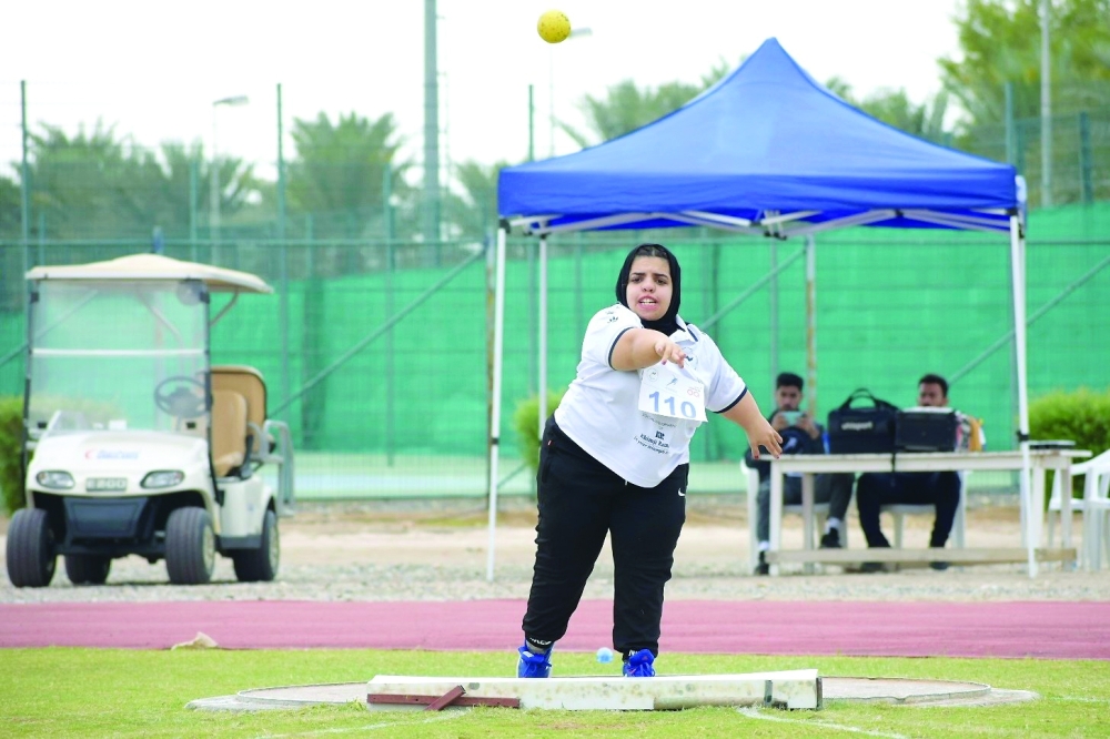 From the women shot put competition in Bausher