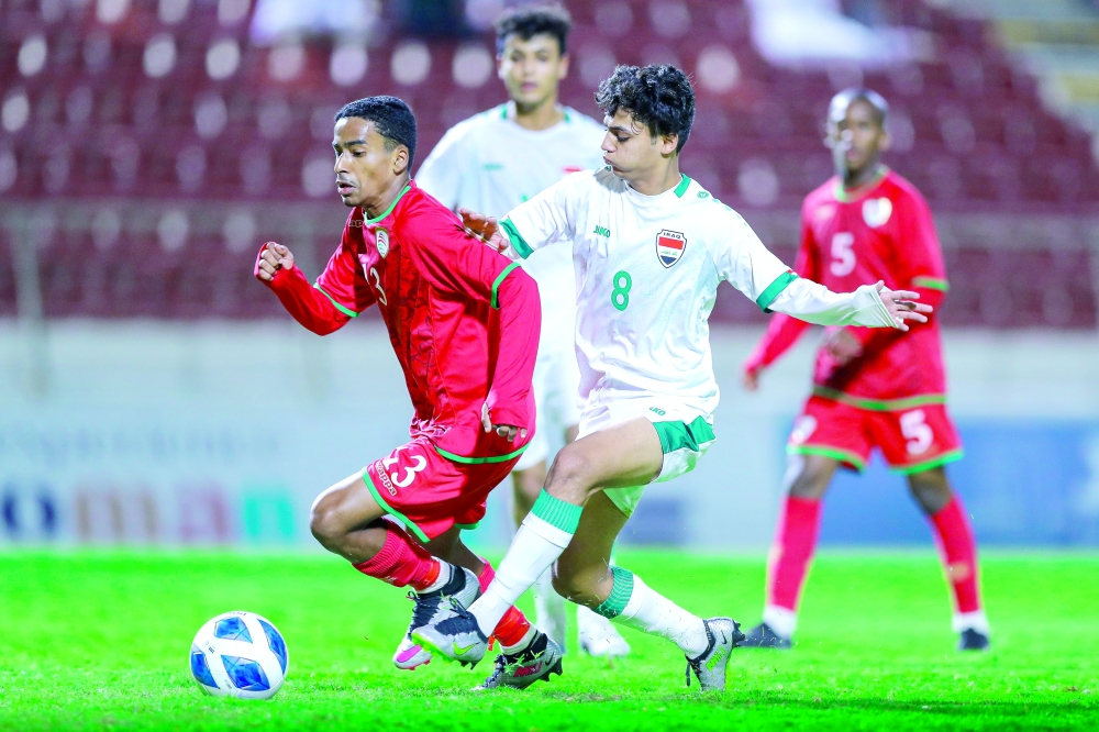 Oman national football U-15 match with Iraq