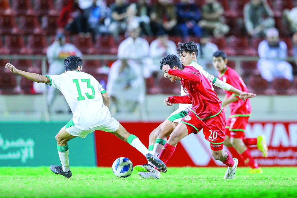 Oman national football U-15 match with Iraq