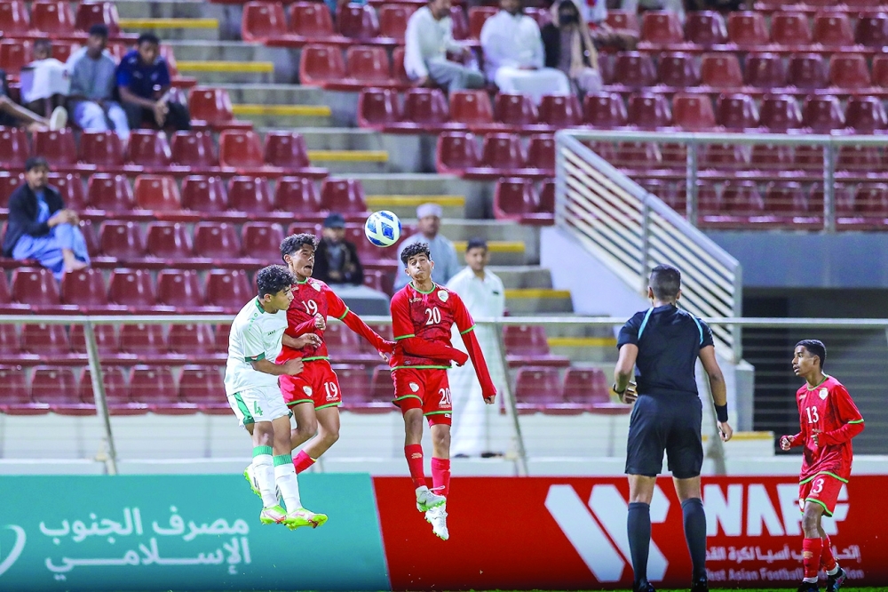 Oman national football U-15 match with Iraq