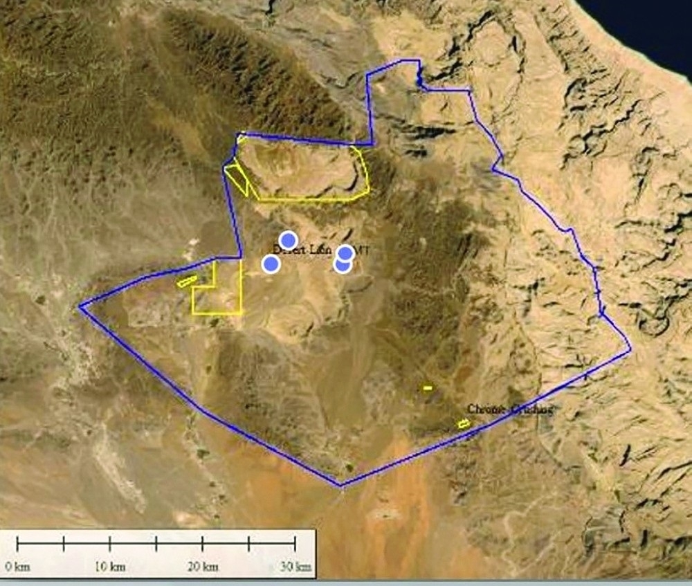 Block 21 in North Al Sharqiyah Governorate, which is the subject of exploration activities targeting nickel and cobalt resources.
