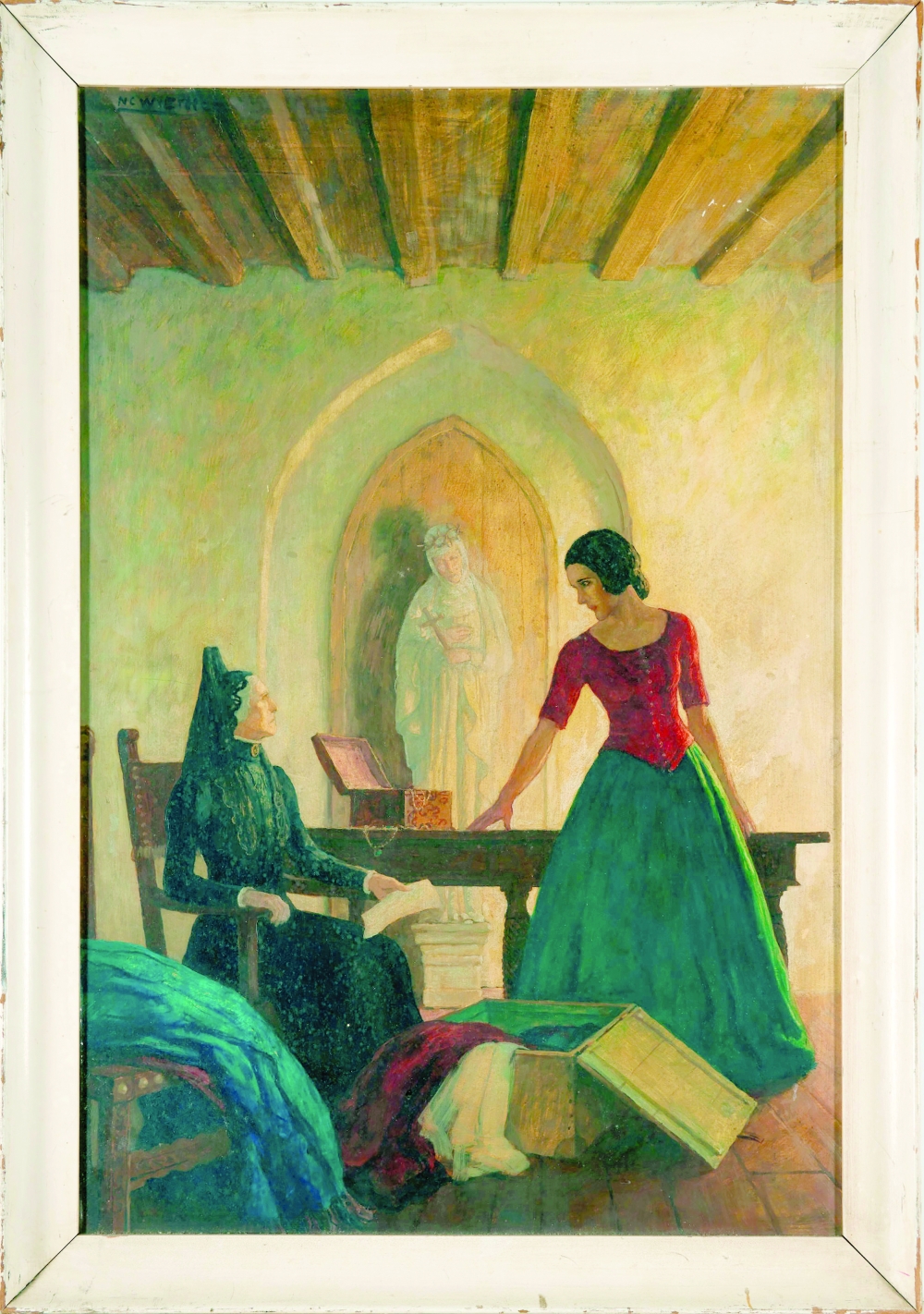An undated image via Press Bonhams of “Ramona” by N.C. Wyeth. (via Press Bonhams via The New York Times)