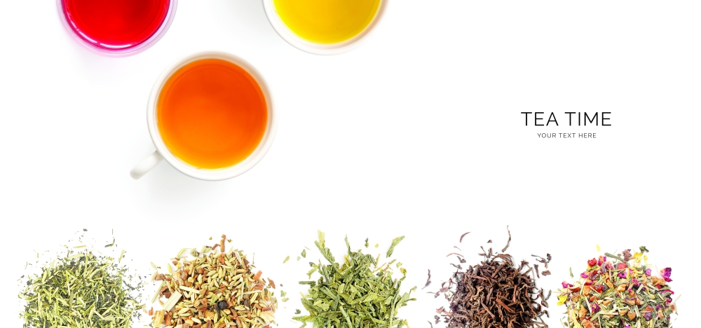 Creative,Layout,Made,Of,Cup,Of,Tea,,Green,Tea,,Black