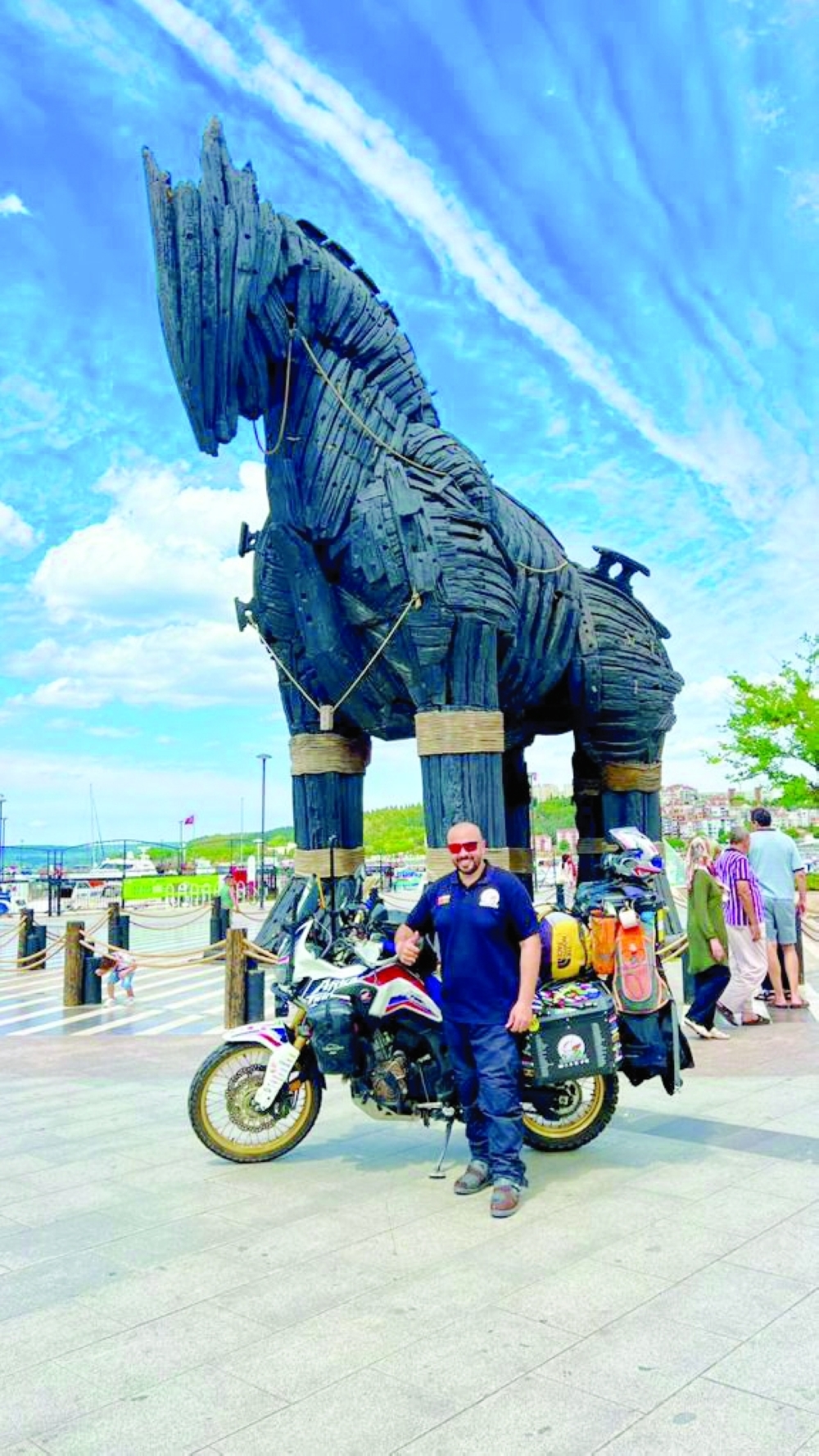 Wael bin Salem al Yaqoubi pictured far west of Turkiye, the story of the Trojan Horse