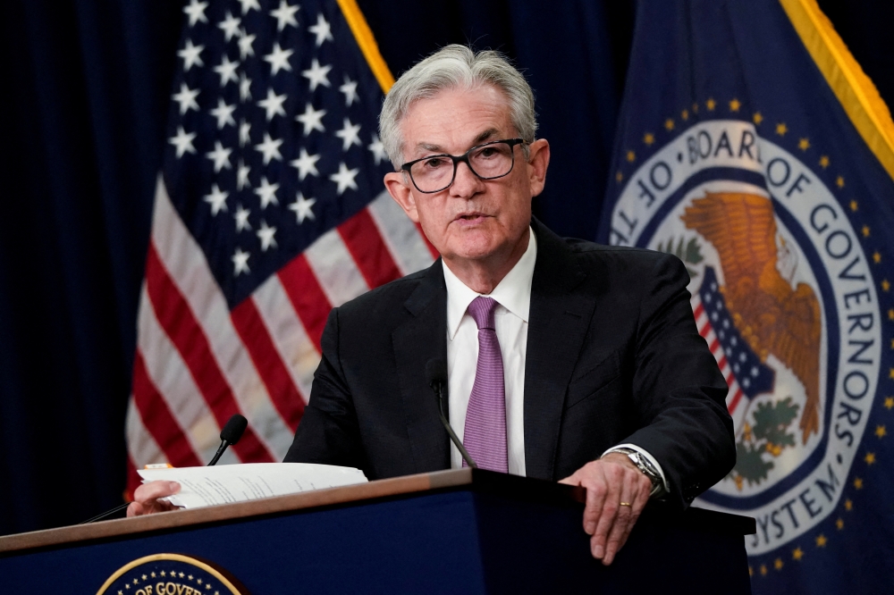 Federal Reserve Chair Jerome Powell speaks during a news conference in Washington. — Reuters