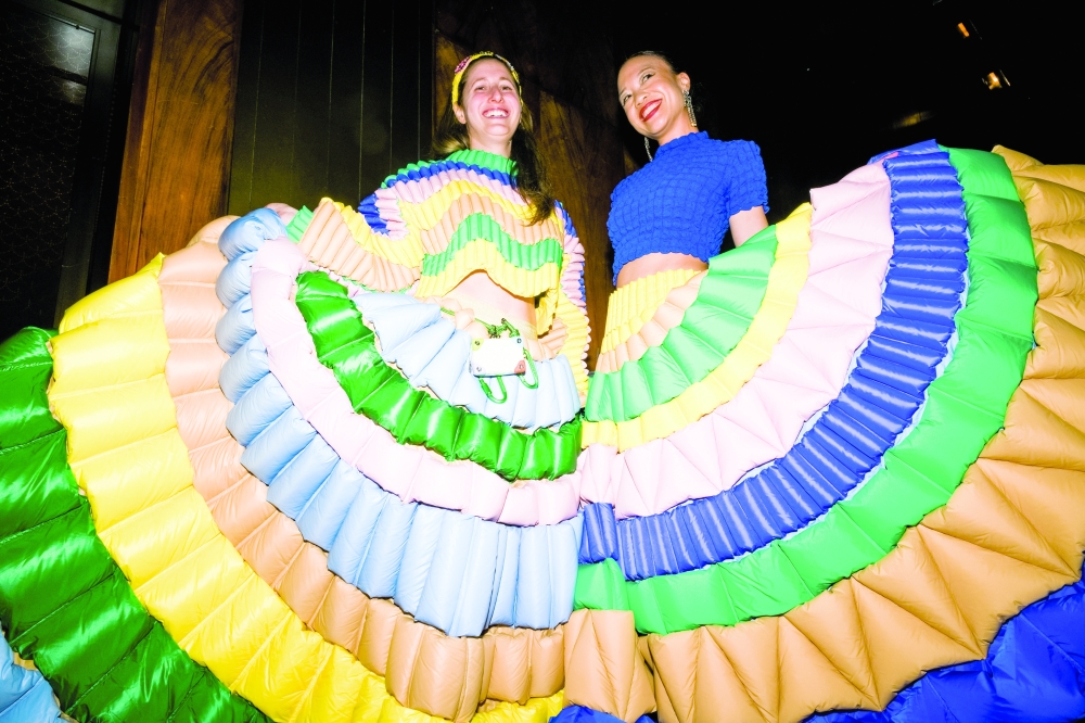 Danielle Hankin, left, and Carla Shen at the Art Production Funds annual gala in New York. 