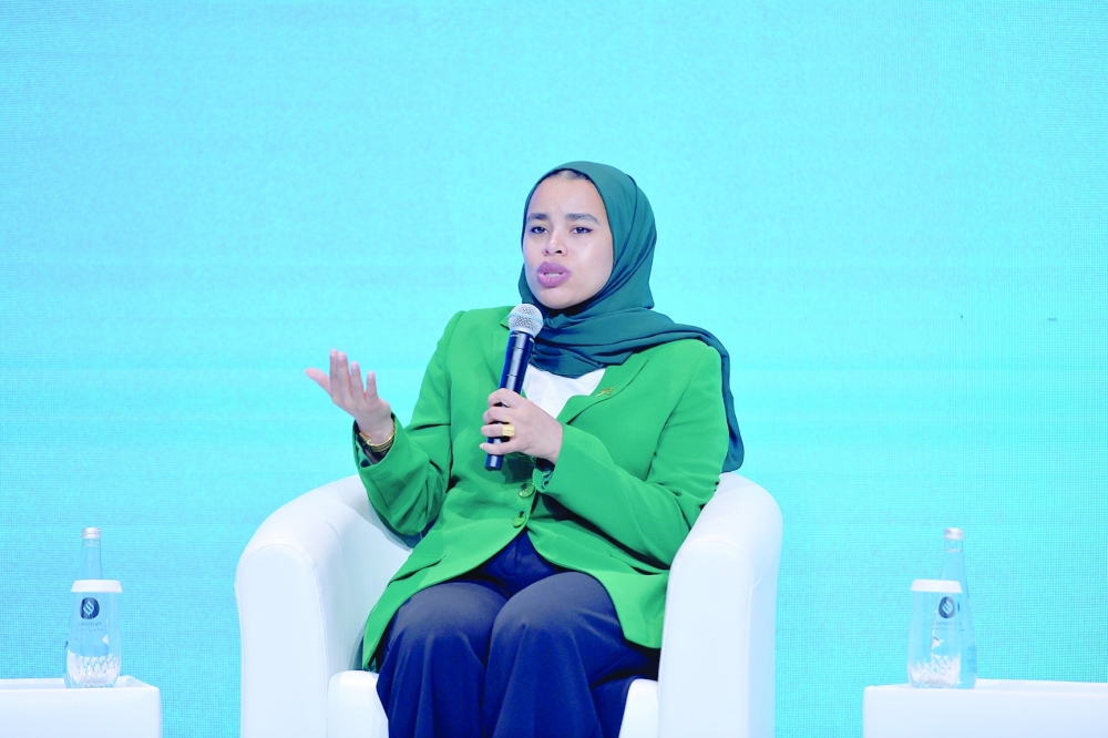 Rumaitha addressing the UN Climate Action at COP28 in Dubai