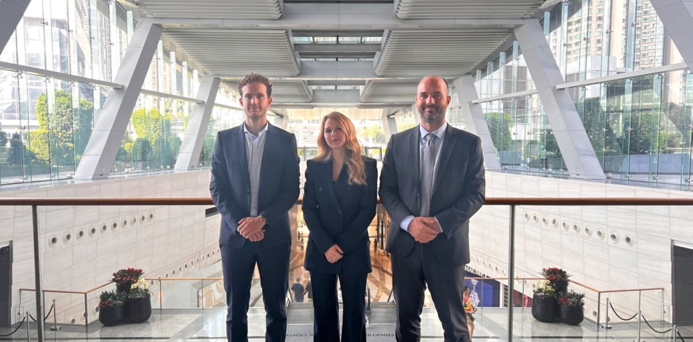 Francesco Buffa, CEO, Alps Blockchain; Francesca Failoni, CFO, Alps Blockchain; and Olivier Ohnheiser, CEO, Green Data City]