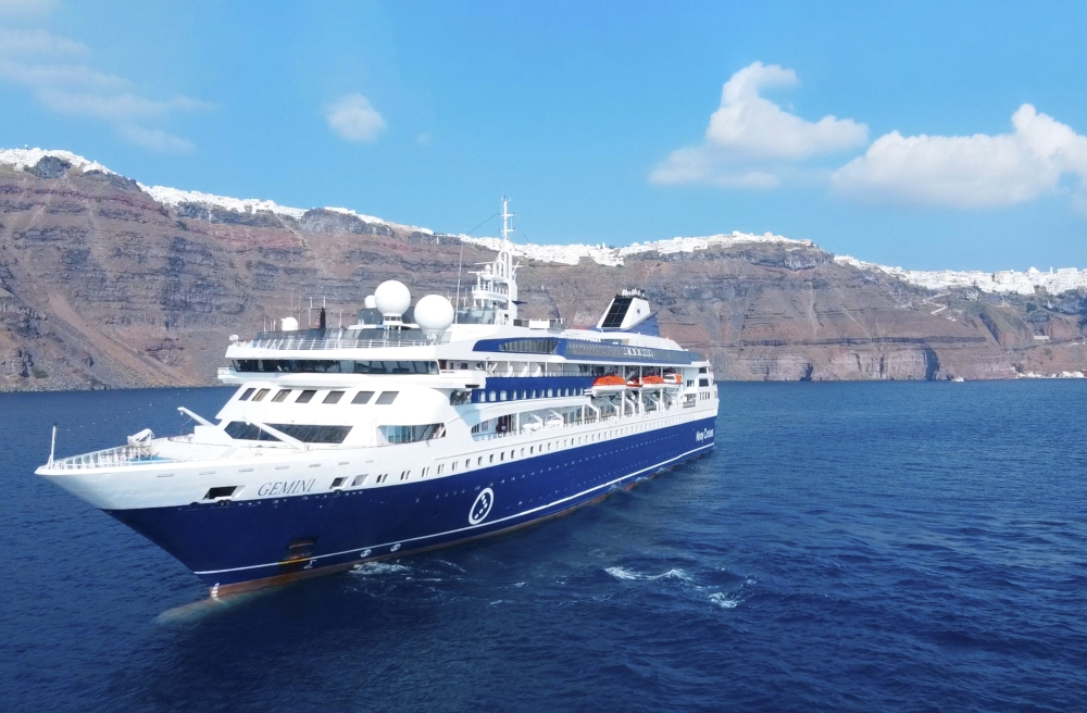 Miray Cruises, the original ship for the Life at Sea trip, the MV Gemini, a 400-cabin, 1,074 passenger vessel.