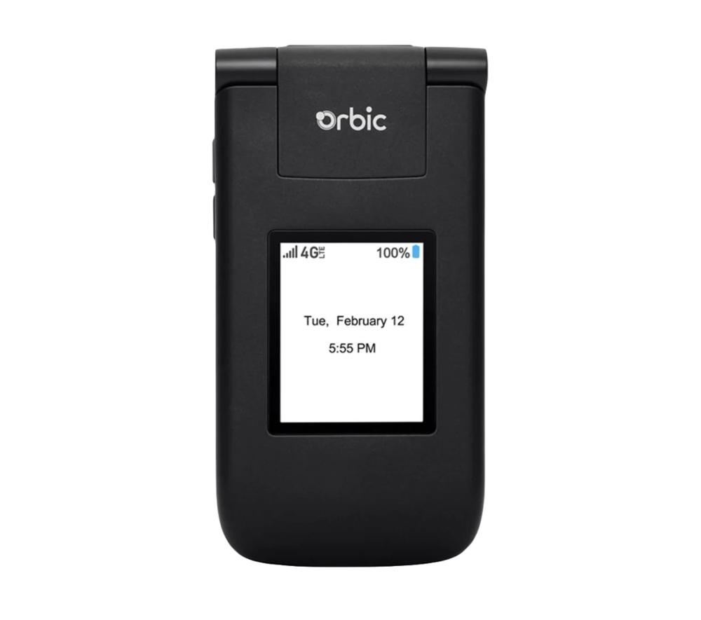 TheOrbic Journey V flip phone. (Orbic via The New York Times)