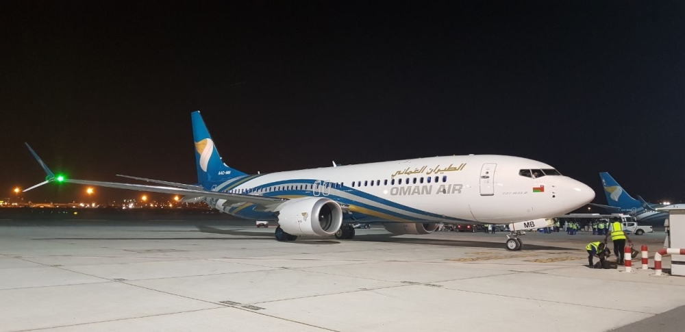 Oman Air uses Max 737-8 type aircraft 