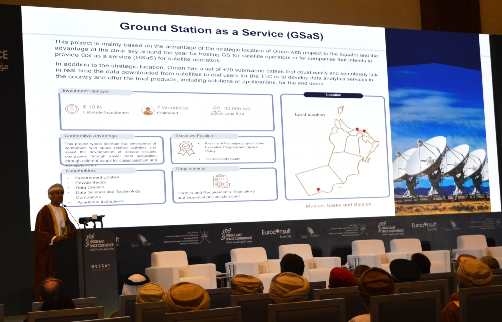 Dr Ali al Shidhani, Under-Secretary of Oman's Ministry of Transport, Communications and Information Technology shed light on the investment opportunities within Oman's space sector during the first Middle East space conference held in Muscat.