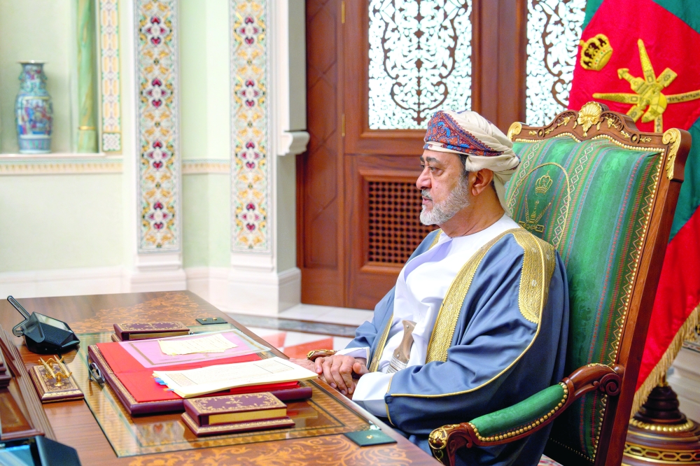 His Majesty Sultan Haitham bin Tarik on Tuesday presided over a meeting of the Council of Ministers at Al Barakah Palace.