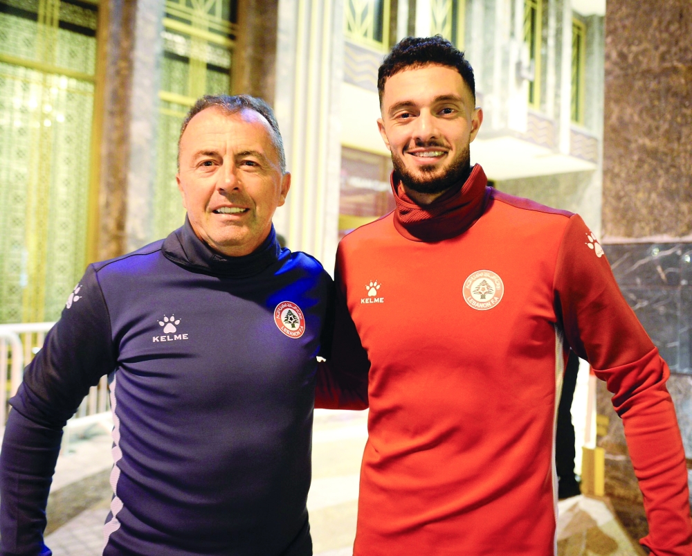 Lebanon coach with Bassel Jradi.