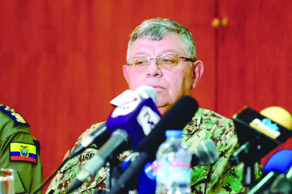 Admiral Miguel Cordova, Commander of Ecuador's Navy. — Reuters