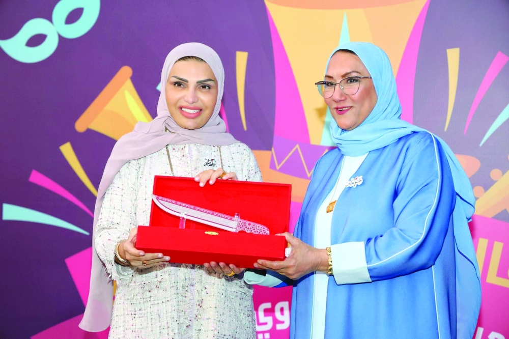 Lujaina bint Mohsen Haidar Darwish and Khadija bint Nasser al Saatiyah at the event.
