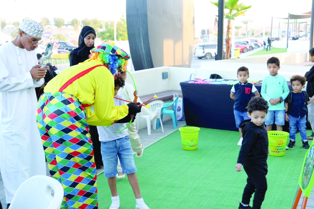 Kids at the annual charitable carnival, 'Play and Enjoy.'  