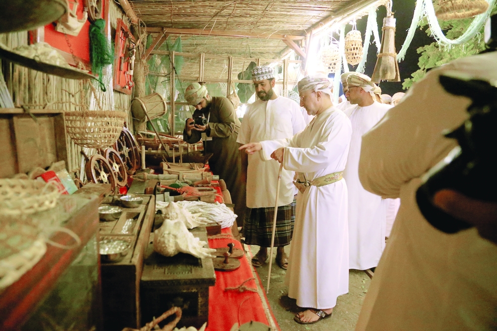 Salim bin Mohammed al Mahrouqi, Minister of Heritage and Tourism, opening the Sohar Festival.