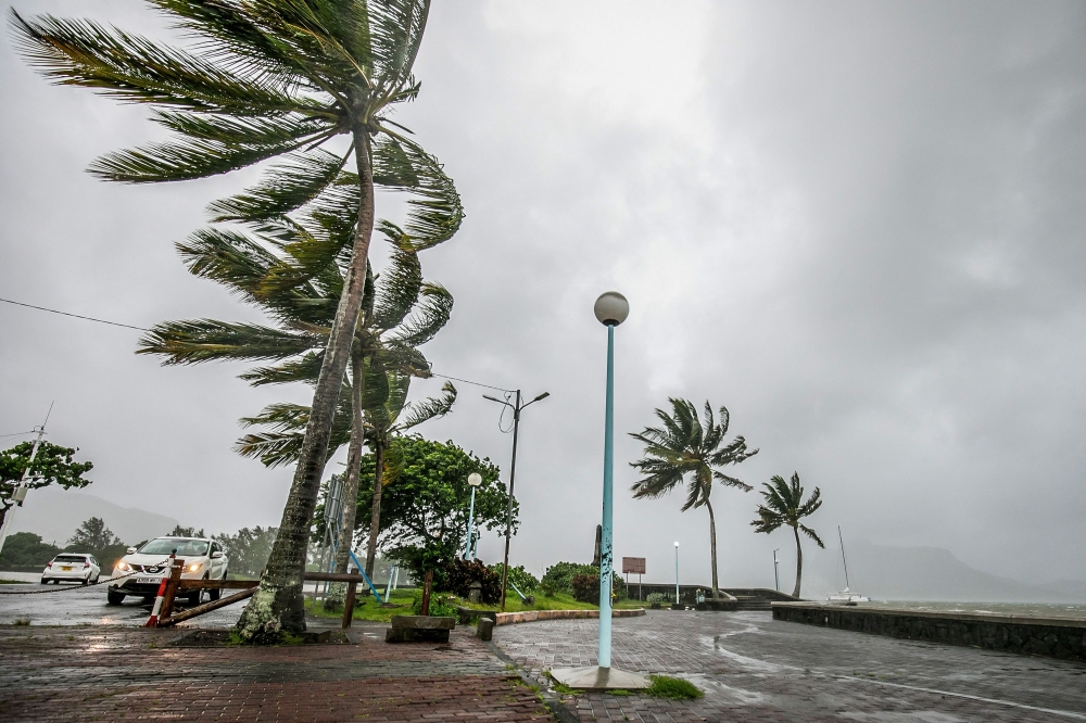  Turbulent weather caused by Cyclone Belal is seen in Mahebourg as heavy flooding hit Mauritius