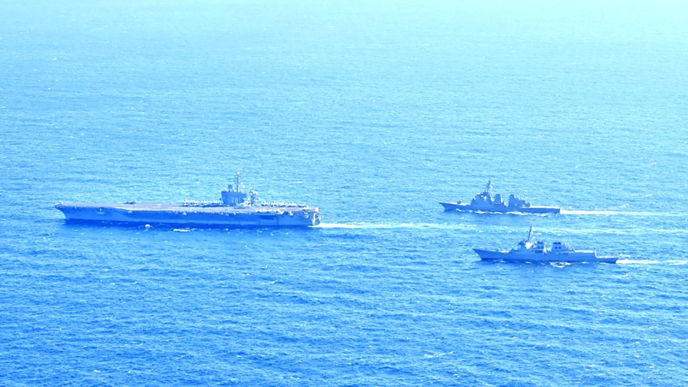 South Korea, US and Japan conduct a trilateral exercise featuring the aircraft carrier USS Carl Vinson in the waters and air south of Jeju island between January 15 and 17. 