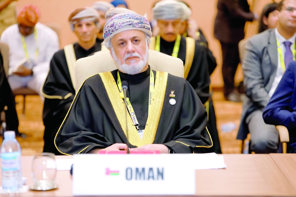 Shaikh Abdulmalik bin Abdullah al Khalili, Chairman of the State Council, at the NAM summit in Kampala on Friday.