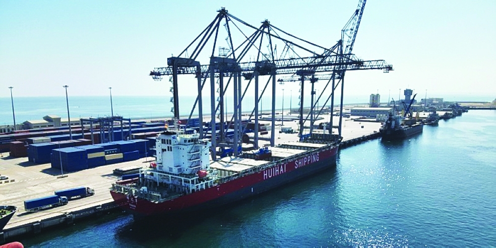 The new berth can handle up to three containerships at a time.