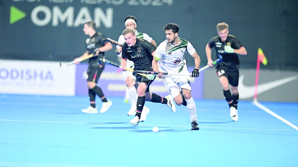 Action from Germany vs Pakistan match.