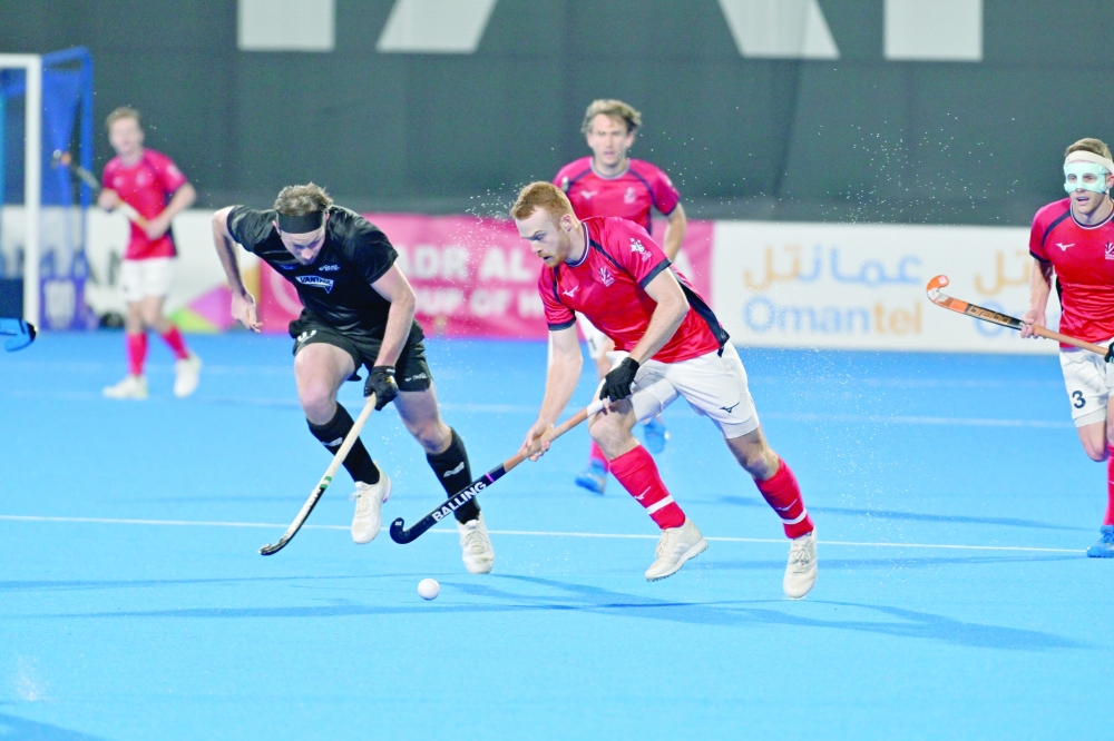 Action from Great Britain vs New Zealand match.