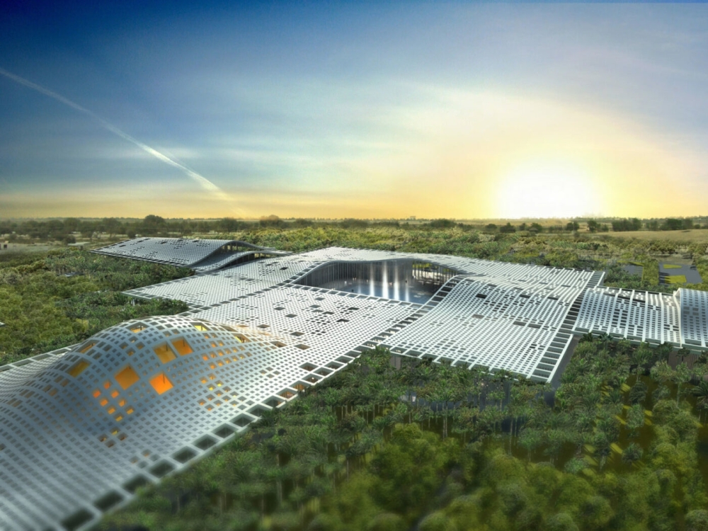 Oman Cultural Complex (OCC) is spread over an area of 400,000 sqm opposite Muscat International Airport, (Photo: architecturestudio)