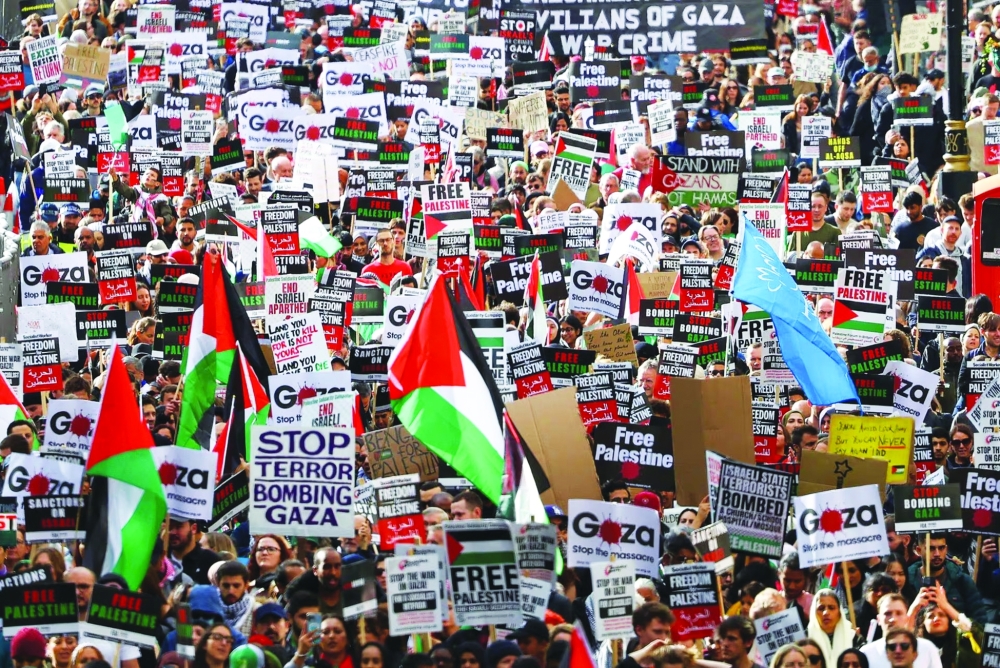 Global protests in support of Palestinians in Gaza. — Reuters