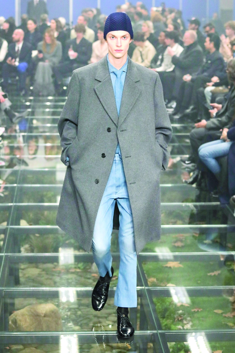 In a photo provided by Prada, Prada Men's fall 2024 collection, shown during Men's Fashion Week in Milan, January 2024.