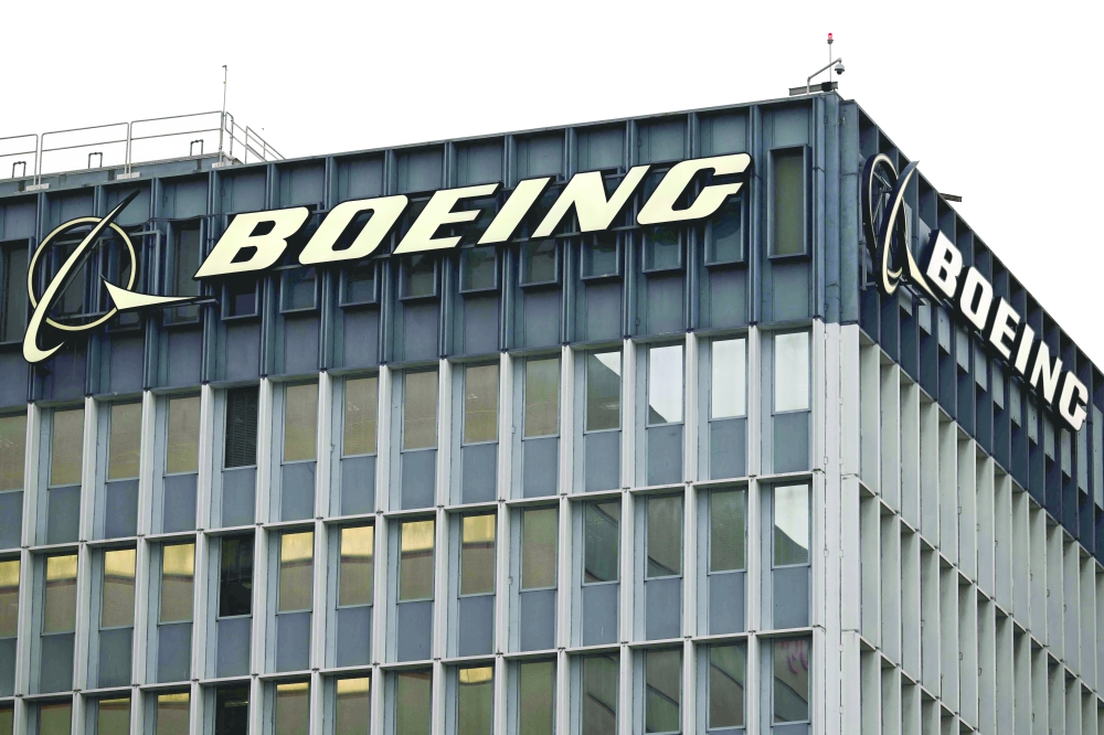 The Boeing Co. logo is displayed outside of company offices near Los Angeles International Airport (LAX) in El Segundo, California. — AFP
