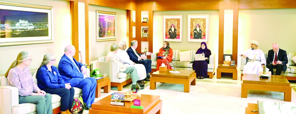 Dr Rahma bint Ibrahim al Mahrouqi, Minister of Higher Education, Research and Innovation met on Monday with Dr James C Schmidt, Chancellor of the University of Wisconsin-Eau Claire 