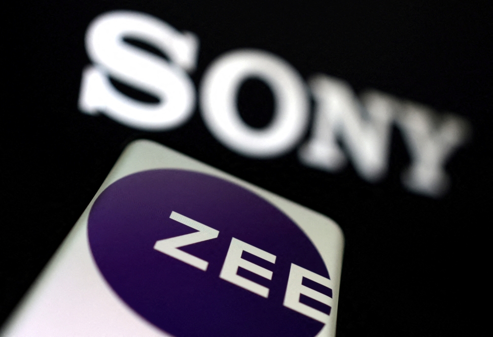 Zee Entertainment and Sony logos are displayed in this illustration. - Reuters
