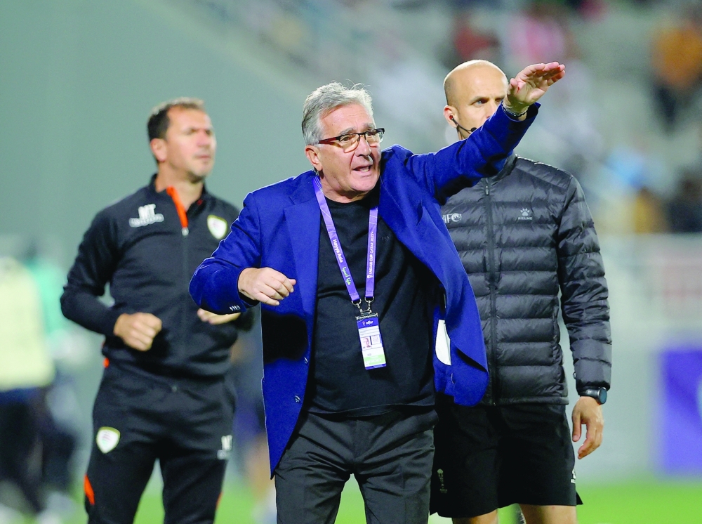 Oman coach Branko Ivankovic reacts during the AFC Asian Cup Group F match against Kyrgyzstan