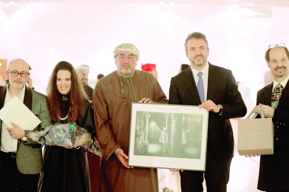 Sayyid Said bin Sultan al Busaidy and Pierluigi D’Elia, Italian Ambassador to Oman, at the event in Bait al Zubair