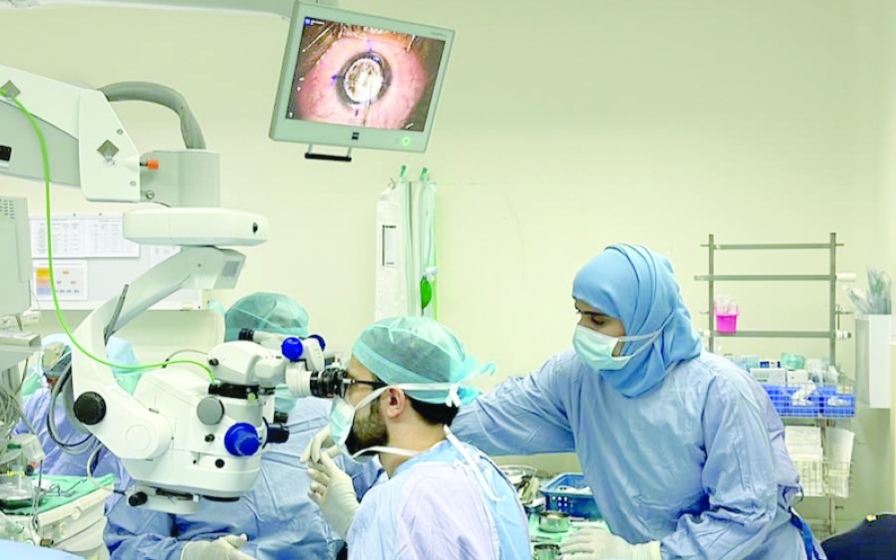 First partial corneal transplantation surgery at Al Nahda Hospital