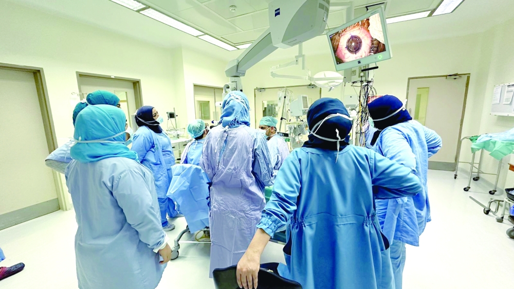 First partial corneal transplantation surgery at Al Nahda Hospital