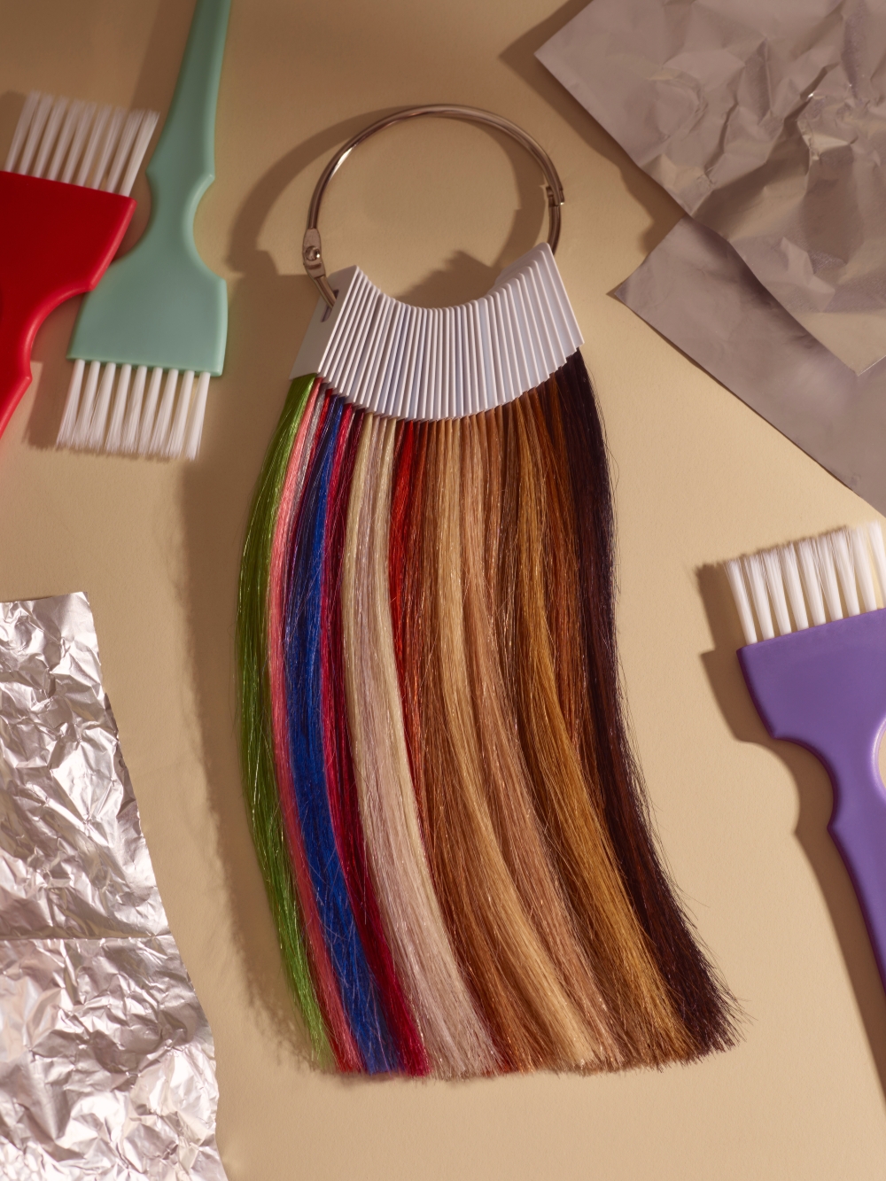 An illustrative photo of hair coloring samples, Jan 19, 2924. (Joyce Lee/The New York Times)