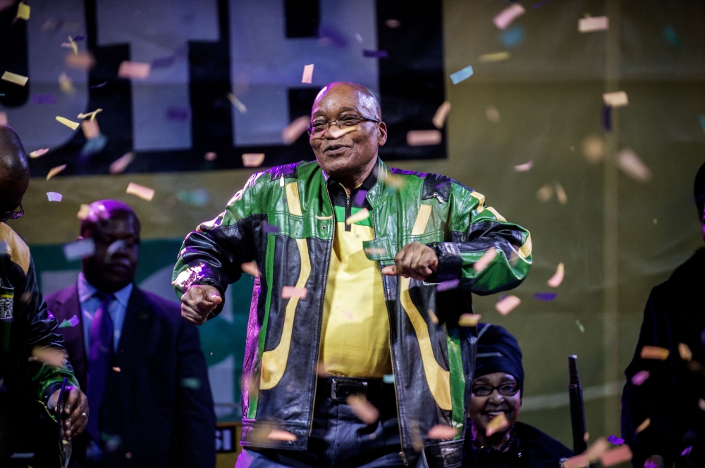  Jacob Zuma addresses supporters
