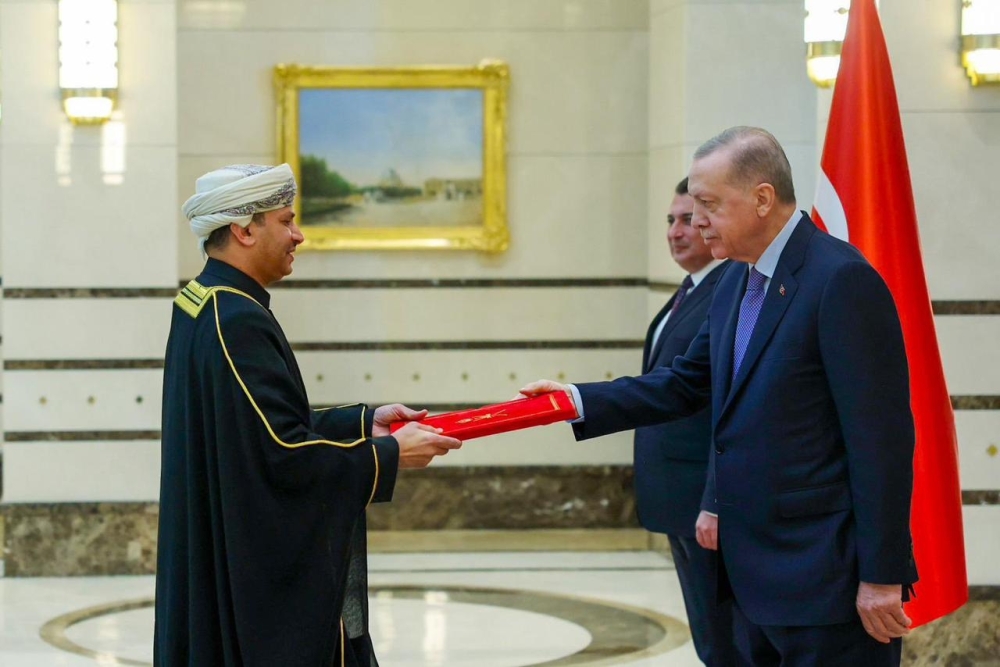 President Recep Tayyip Erdogan of the Republic of Türkiye received Saif bin Rashid al Jahwari