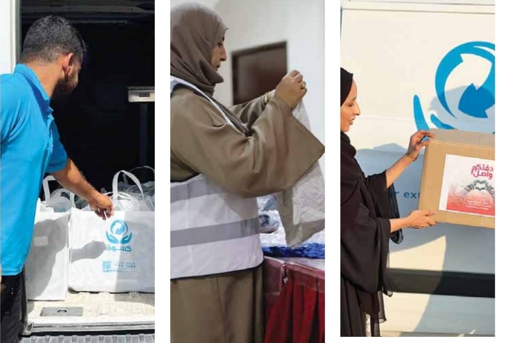 The Kiswa team, according to its CEO Hanaa al Hashemi, collects unwanted clothes from customers, associations, and charitable teams and recycles them 