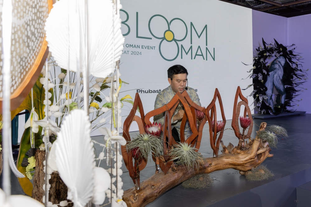 Phubast Chesdmethee showcasing his skills at Bloom Oman 2024