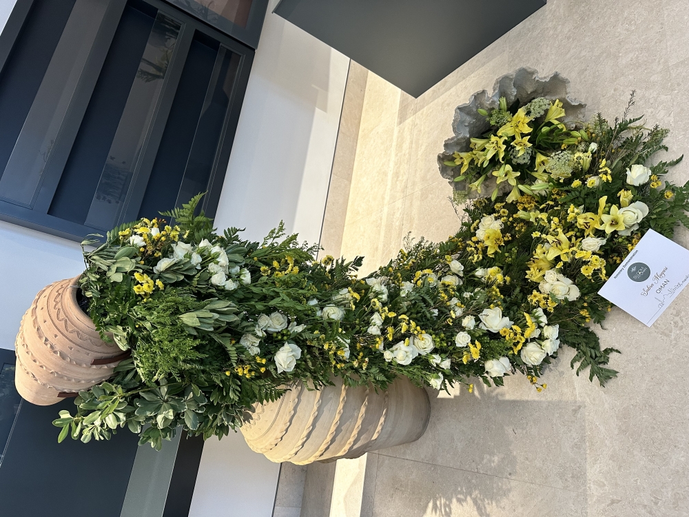 Floral demonstration by Sabra Mugari at Bloom Oman 2024